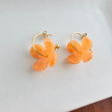 Load image into Gallery viewer, Primrose Hoops - Tangerine Orange