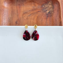 Load image into Gallery viewer, Leah Earrings - Burgundy