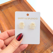 Load image into Gallery viewer, Friendly Ghost Studs - White Shimmer