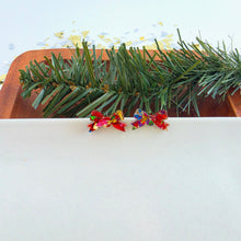 Load image into Gallery viewer, Noelle Bow Studs - Red Tinsel