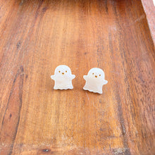 Load image into Gallery viewer, Friendly Ghost Studs - White Shimmer