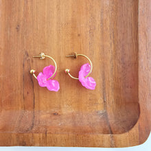 Load image into Gallery viewer, Magnolia Hoops - Hibiscus
