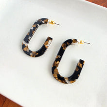 Load image into Gallery viewer, Jenna Hoops - Black & Bronze