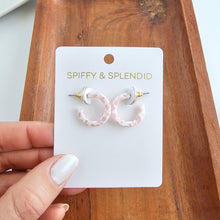 Load image into Gallery viewer, Micro Cam Mini Hoops - Powder Pink Dot