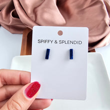 Load image into Gallery viewer, Mini Bella Bar Studs - Navy