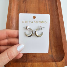 Load image into Gallery viewer, Luxe Selena Hoops - Silver