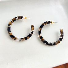 Load image into Gallery viewer, Camy Hoops - Black & Bronze