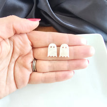 Load image into Gallery viewer, Mini Ghost Studs - White Shimmer