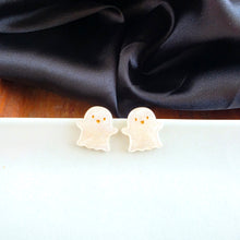 Load image into Gallery viewer, Friendly Ghost Studs - White Shimmer