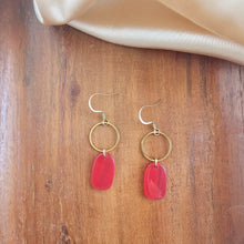 Load image into Gallery viewer, Emma Earrings - Ruby Red