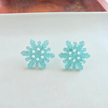 Load image into Gallery viewer, Snowflake Studs - Ice Queen Glitter