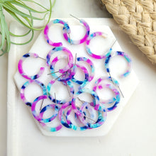 Load image into Gallery viewer, Cam Mini Hoops - Purple Party