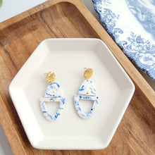 Load image into Gallery viewer, Athena Earrings- Greek Goddess Blue