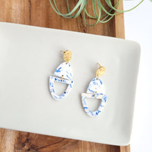 Load image into Gallery viewer, Athena Earrings- Greek Goddess Blue