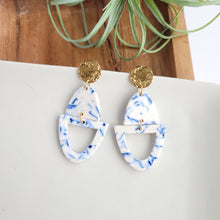 Load image into Gallery viewer, Athena Earrings- Greek Goddess Blue