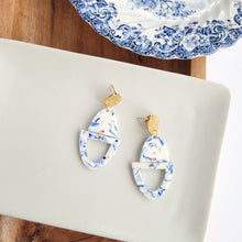 Load image into Gallery viewer, Athena Earrings- Greek Goddess Blue