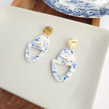 Load image into Gallery viewer, Athena Earrings- Greek Goddess Blue