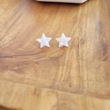 Load image into Gallery viewer, Star Studs- Pearly White