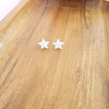 Load image into Gallery viewer, Star Studs- Pearly White