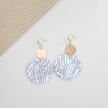 Load image into Gallery viewer, Zoey Earrings - Pearl Black Stripe