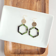 Load image into Gallery viewer, Lennox Earrings - Olive Tortoise