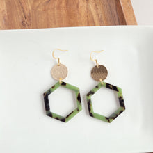 Load image into Gallery viewer, Lennox Earrings - Olive Tortoise