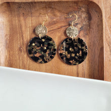 Load image into Gallery viewer, Zoey Earrings - Black & Bronze