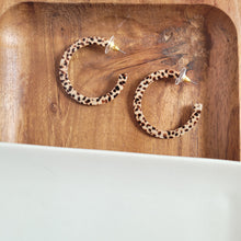 Load image into Gallery viewer, Camy Hoops - Brown Dot