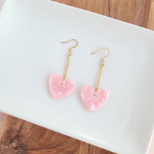 Load image into Gallery viewer, Mina Heart Earrings - Pink
