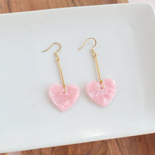 Load image into Gallery viewer, Mina Heart Earrings - Pink