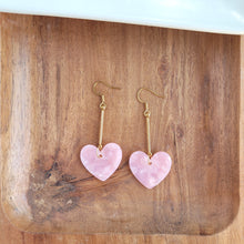 Load image into Gallery viewer, Mina Heart Earrings - Pink