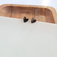 Load image into Gallery viewer, Hand Drawn Heart Studs - Black