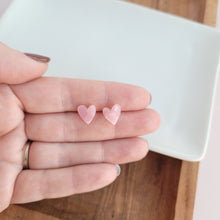 Load image into Gallery viewer, Hand Drawn Heart Studs - Pink