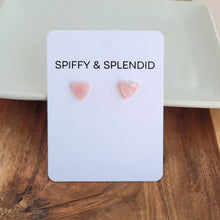 Load image into Gallery viewer, Hand Drawn Heart Studs - Pink
