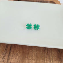 Load image into Gallery viewer, Clover Studs - Shamrock Green