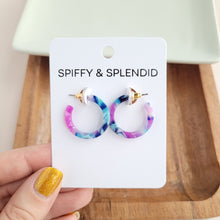 Load image into Gallery viewer, Cam Mini Hoops - Purple Party