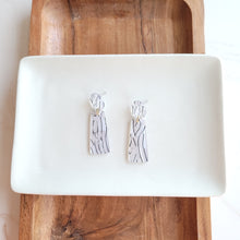 Load image into Gallery viewer, Mia Earrings - Pearl Black Stripe