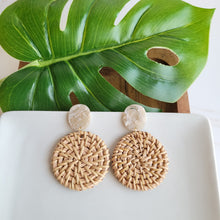 Load image into Gallery viewer, Dominica Earrings - Dark Rattan