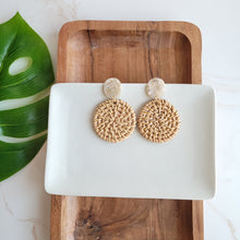 Load image into Gallery viewer, Dominica Earrings - Dark Rattan