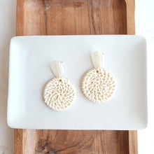 Load image into Gallery viewer, Dominica Earrings - Light Rattan Seashell