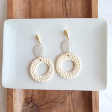 Load image into Gallery viewer, Lana Earrings - Light Rattan Seashell