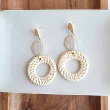 Load image into Gallery viewer, Lana Earrings - Light Rattan Seashell