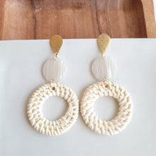 Load image into Gallery viewer, Lana Earrings - Light Rattan Seashell