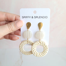 Load image into Gallery viewer, Lana Earrings - Light Rattan Seashell