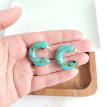 Load image into Gallery viewer, Chloe Hoops - Turquoise