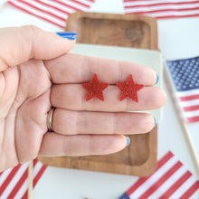 Load image into Gallery viewer, Liberty Star Studs - Red