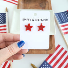 Load image into Gallery viewer, Liberty Star Studs - Red