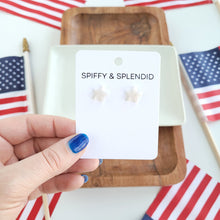 Load image into Gallery viewer, Star Studs- Pearly White