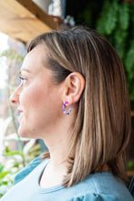 Load image into Gallery viewer, Cam Mini Hoops - Purple Party