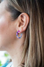 Load image into Gallery viewer, Cam Mini Hoops - Purple Party